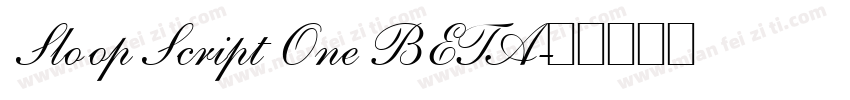 Sloop Script One BETA字体转换